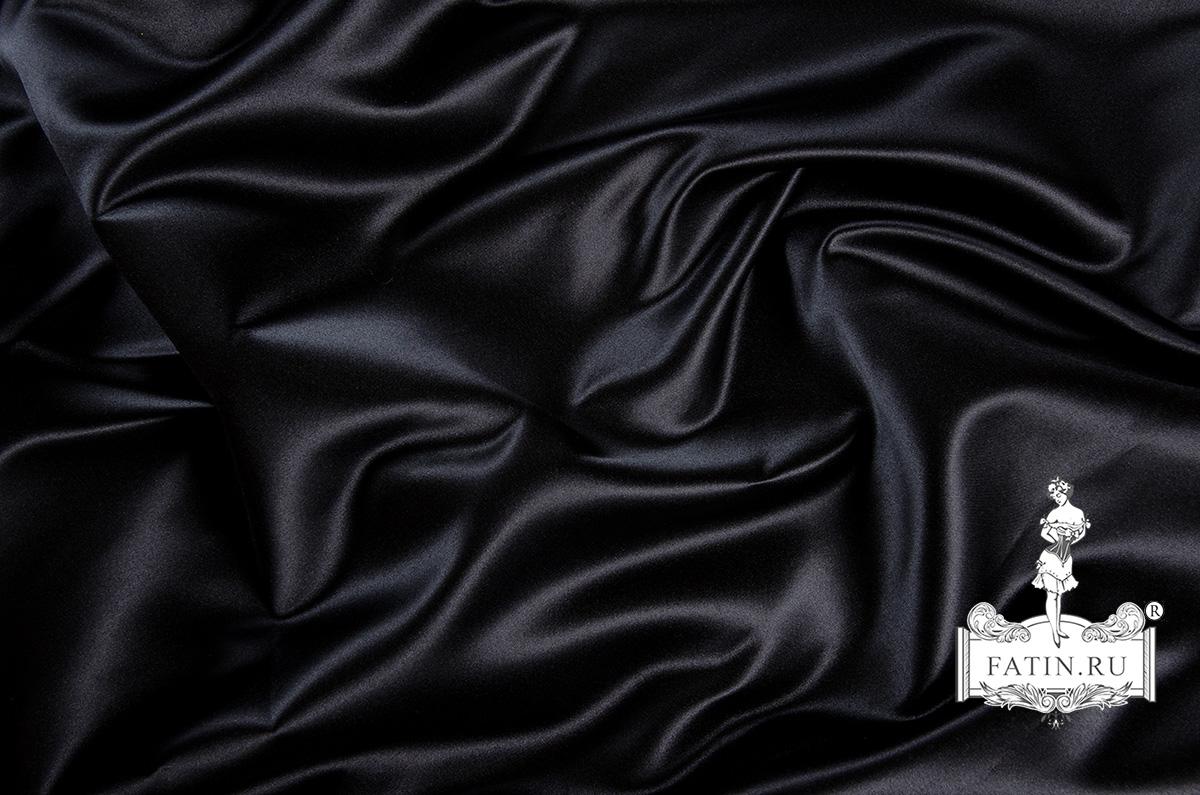 Атлас дюпон, корсетный, Черный лак (Black lacquer)
