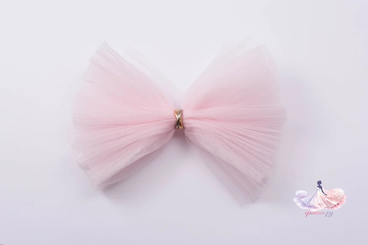 Образец фатина «Кристалл» (Kristal), Розовый кварц (Rose Quartz) — мерцающая нить, не осыпается