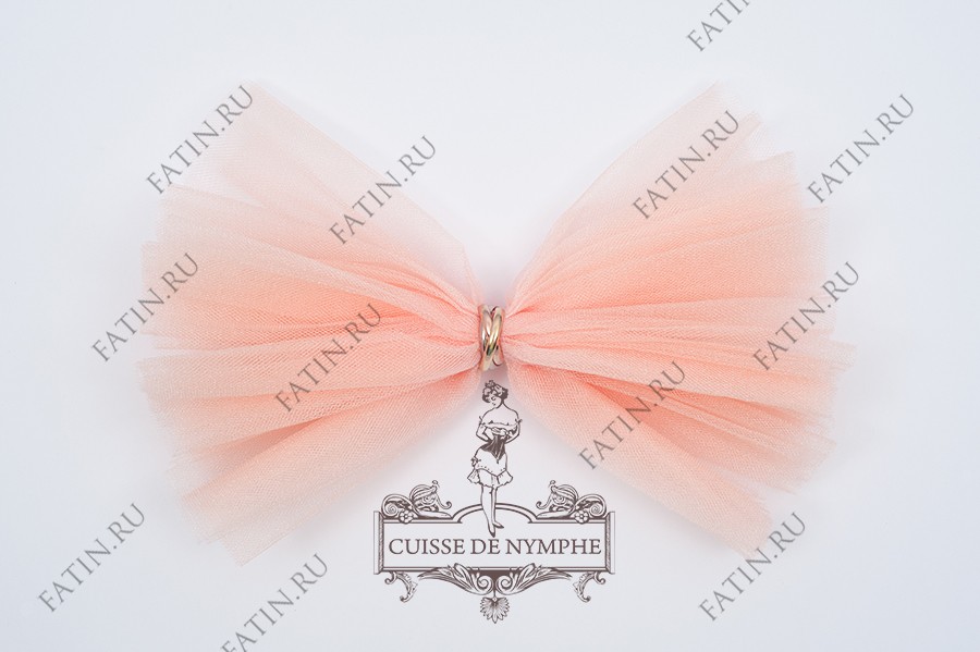 Фатин блестящий, Персиковый (Peach)
