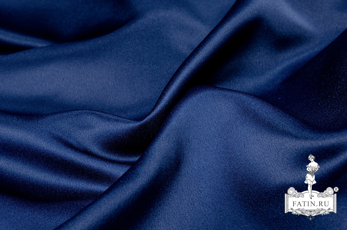 SALE!!! Атлас матовый, Морской синий (Navy blue) - 0,58 м (1-5307)