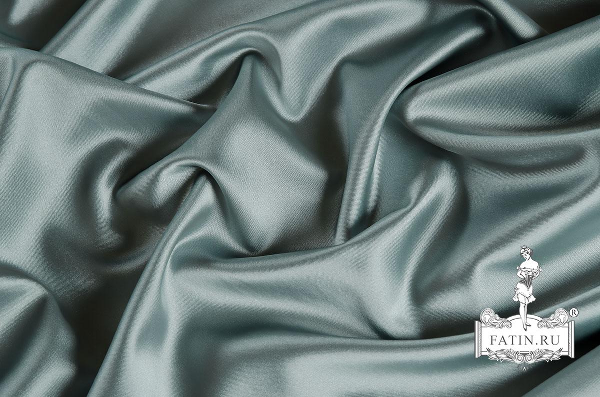 SALE!!! Атлас стрейч плотный, Зеленый чай (Green tea leaf) - 1 м (1-5316)