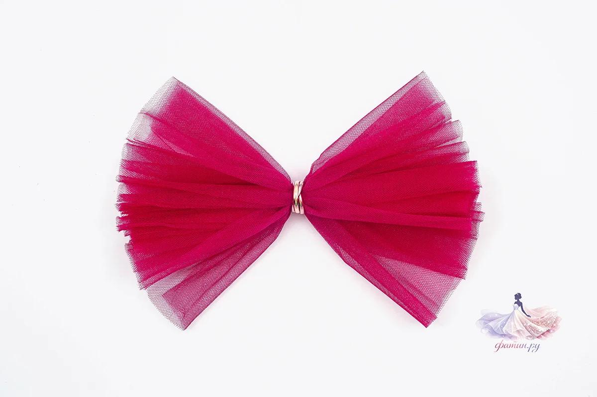 Образец фатина «Кристалл» (Kristal), Фуксия (Fuchsia) — мерцающая нить, не осыпается