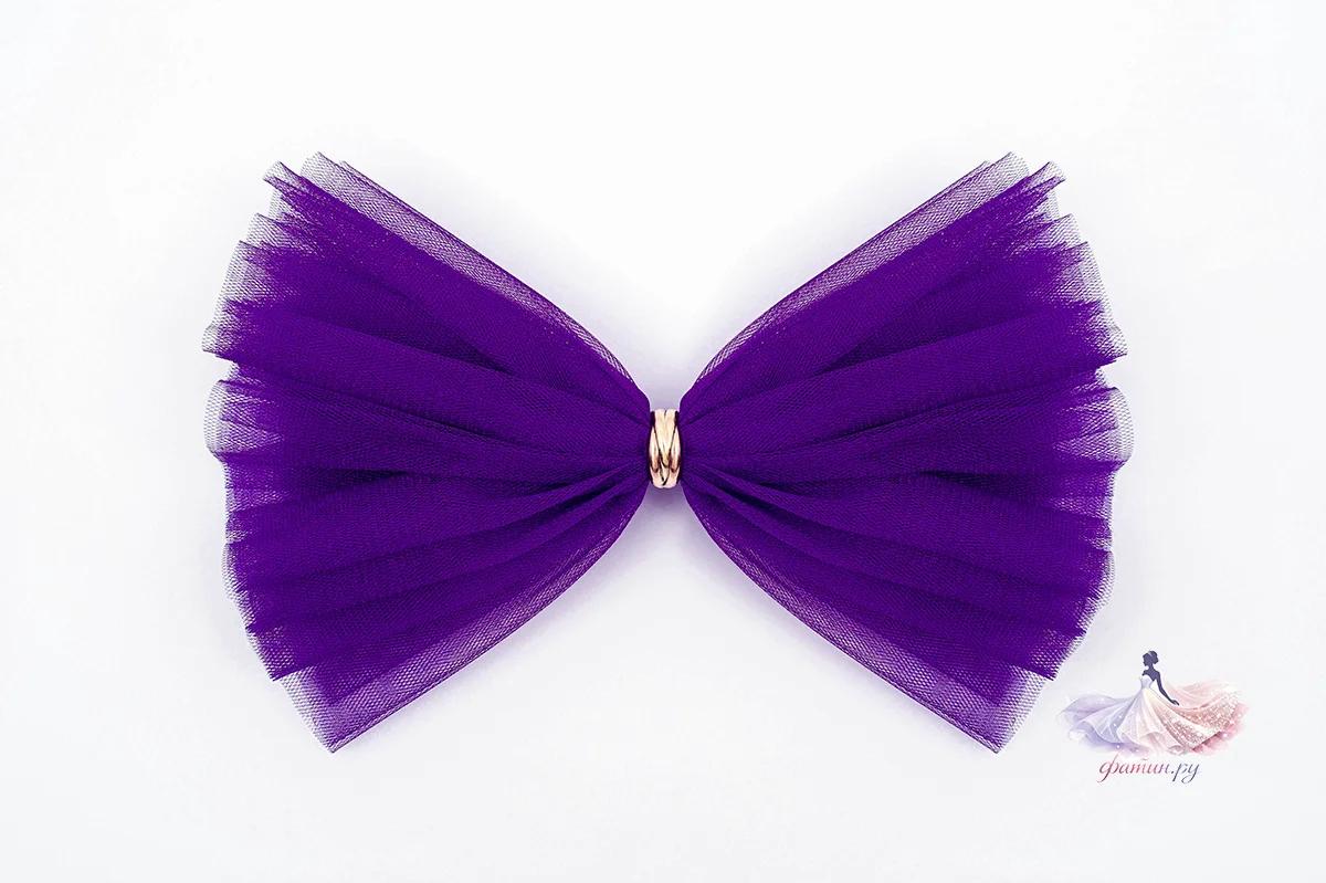 Образец фатина «Кристалл» (Kristal), Морозный аметист (Frosty amethyst) — мерцающая нить, не осыпается