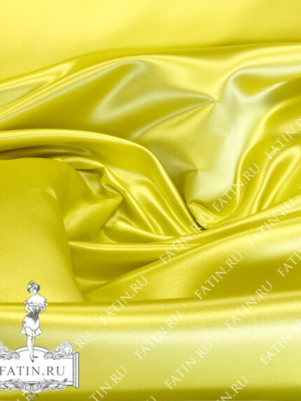 Атлас дюпон, корсетный, Лимонный желтый (Lemon Yellow)
